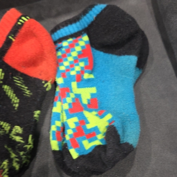 Nike Vibrant Athletic Socks - Blue, Red, Black - Picture 4 of 4